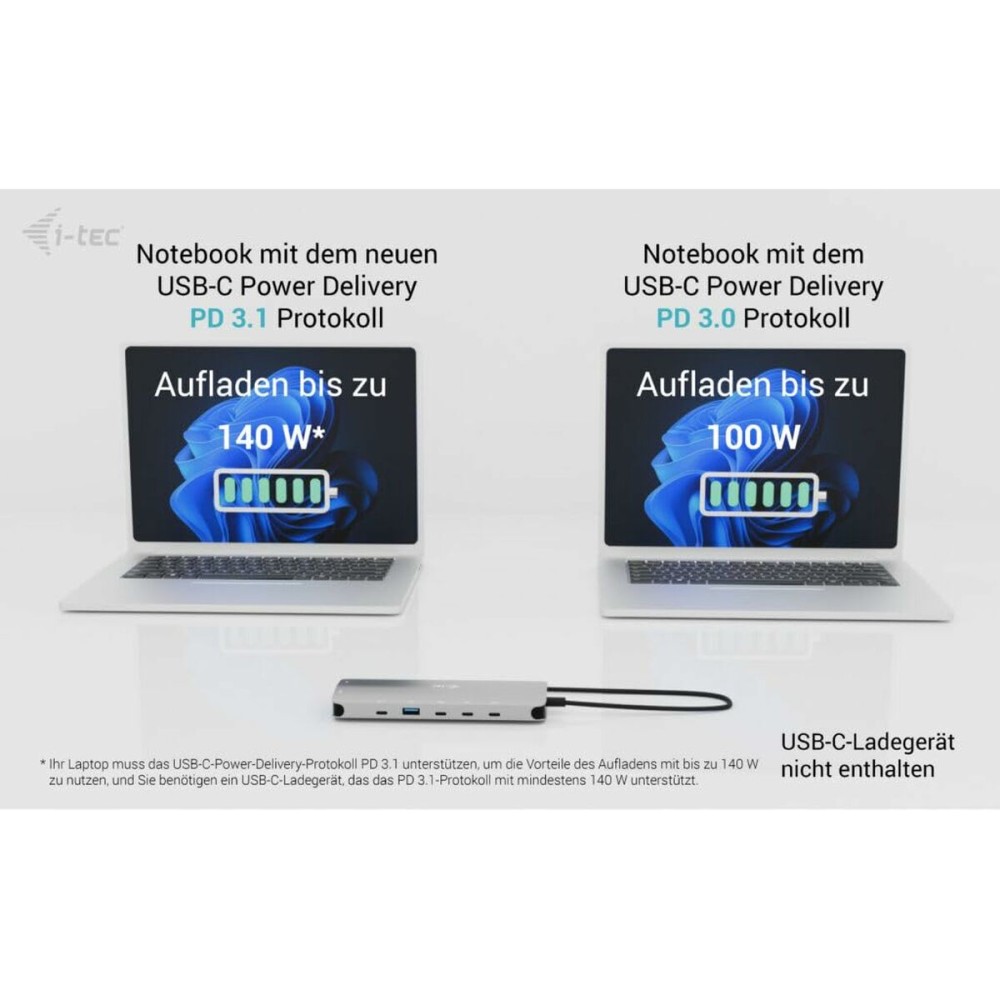Hub USB i-Tec C31NANOTRIPLEDOCKPD Grau