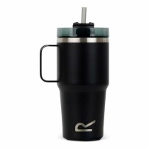 Cup with Straw Regatta Thermo Insulated Mug Black 600 ml Stainless steel