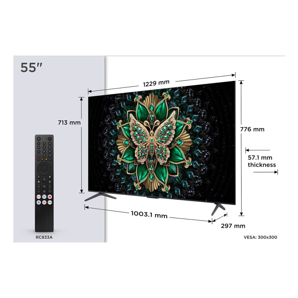 TV intelligente TCL 55C6K 4K Ultra HD 55" QLED