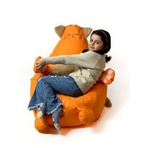 Puff GO GIFT Orange Oxford Katze 130 x 90 cm