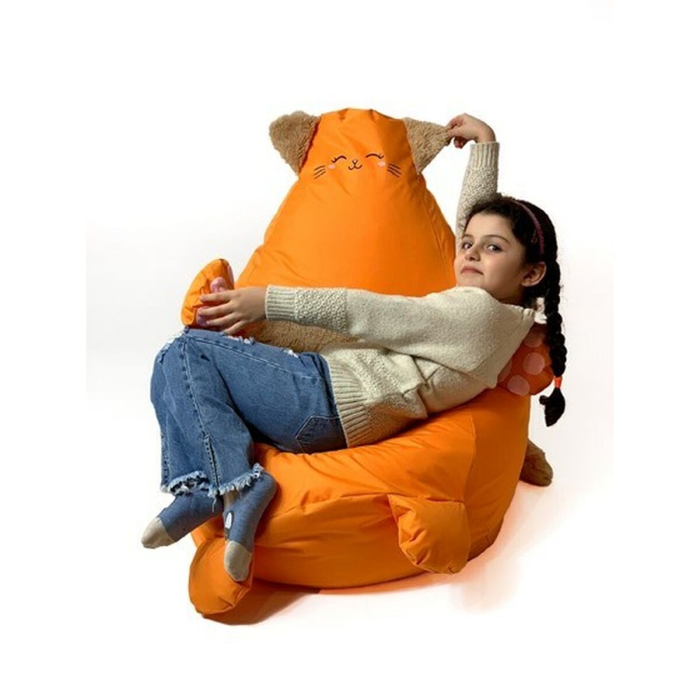 Puff GO GIFT Orange Oxford Katze 130 x 90 cm
