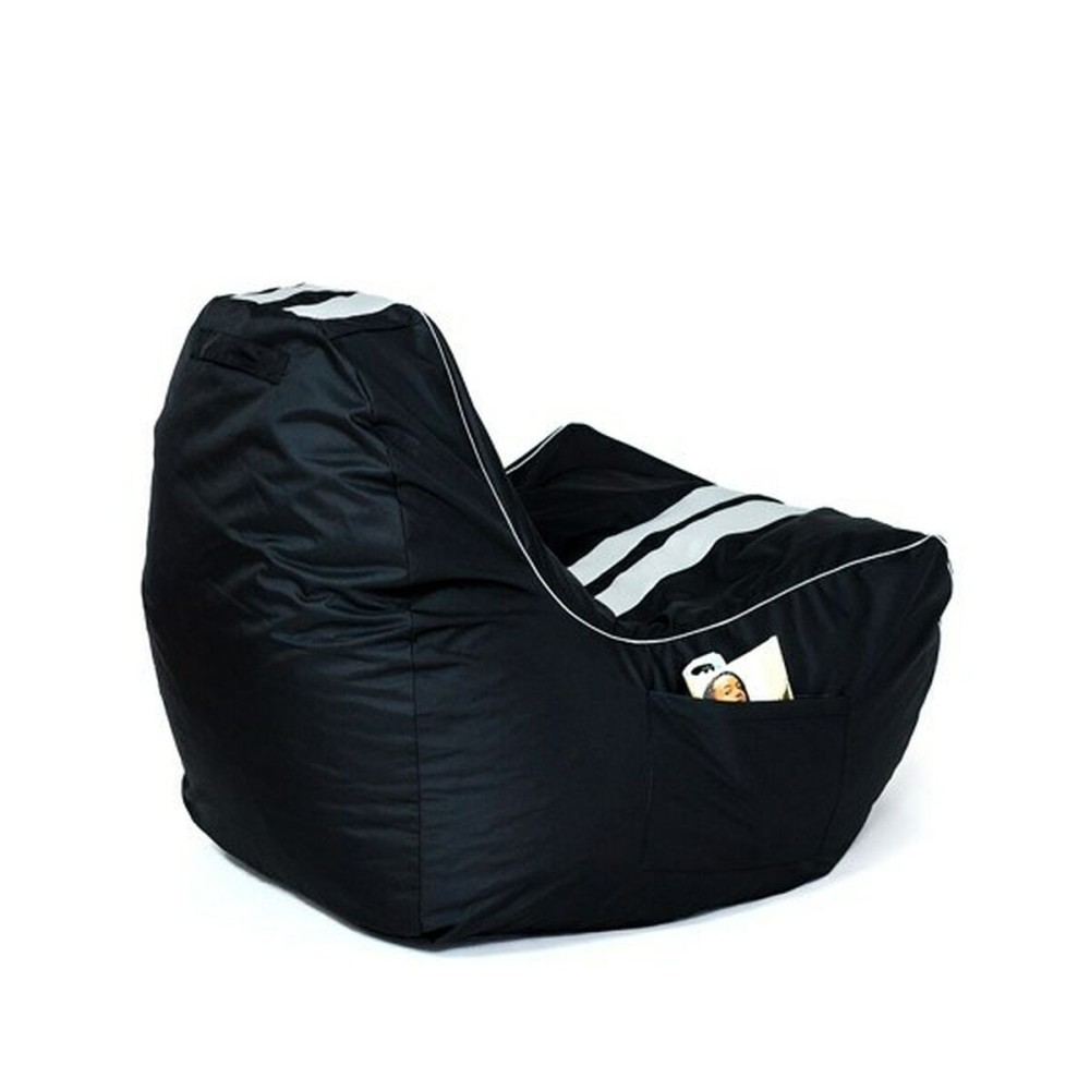 Puff GO GIFT Weiß Schwarz Oxford tejido antidesgarros 140 x 100 x 100 cm 140 x 100 cm