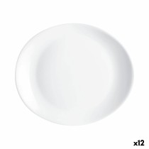 Assiette plate Luminarc Friends Time Blanc verre 30 x 26 cm (12 Unités)