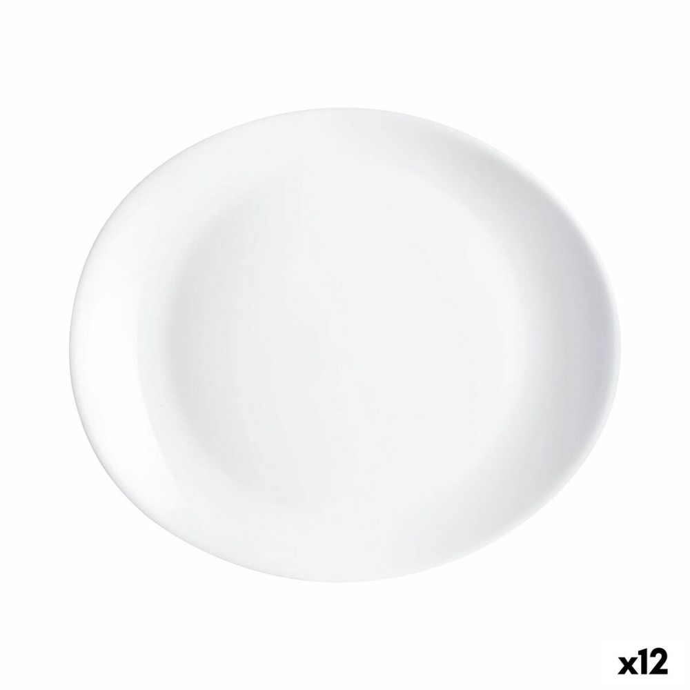 Flacher Teller Luminarc Friends Time Weiß Glas 30 x 26 cm (12 Stück)