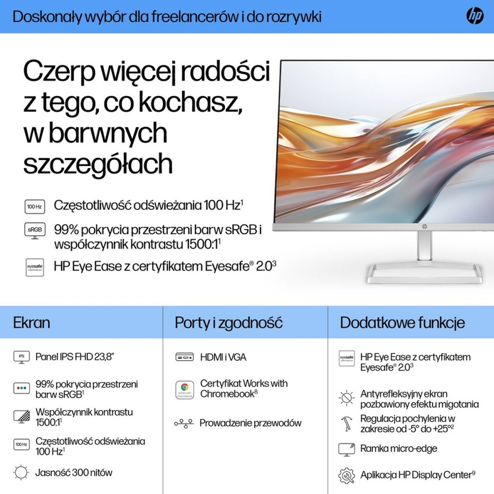 Écran HP 94C21E9ABB Full HD 23,8" 100 Hz 50 - 60 Hz