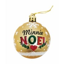 Boule de Noël Minnie Mouse Lucky Doré 10 Unités Plastique (Ø 6 cm)