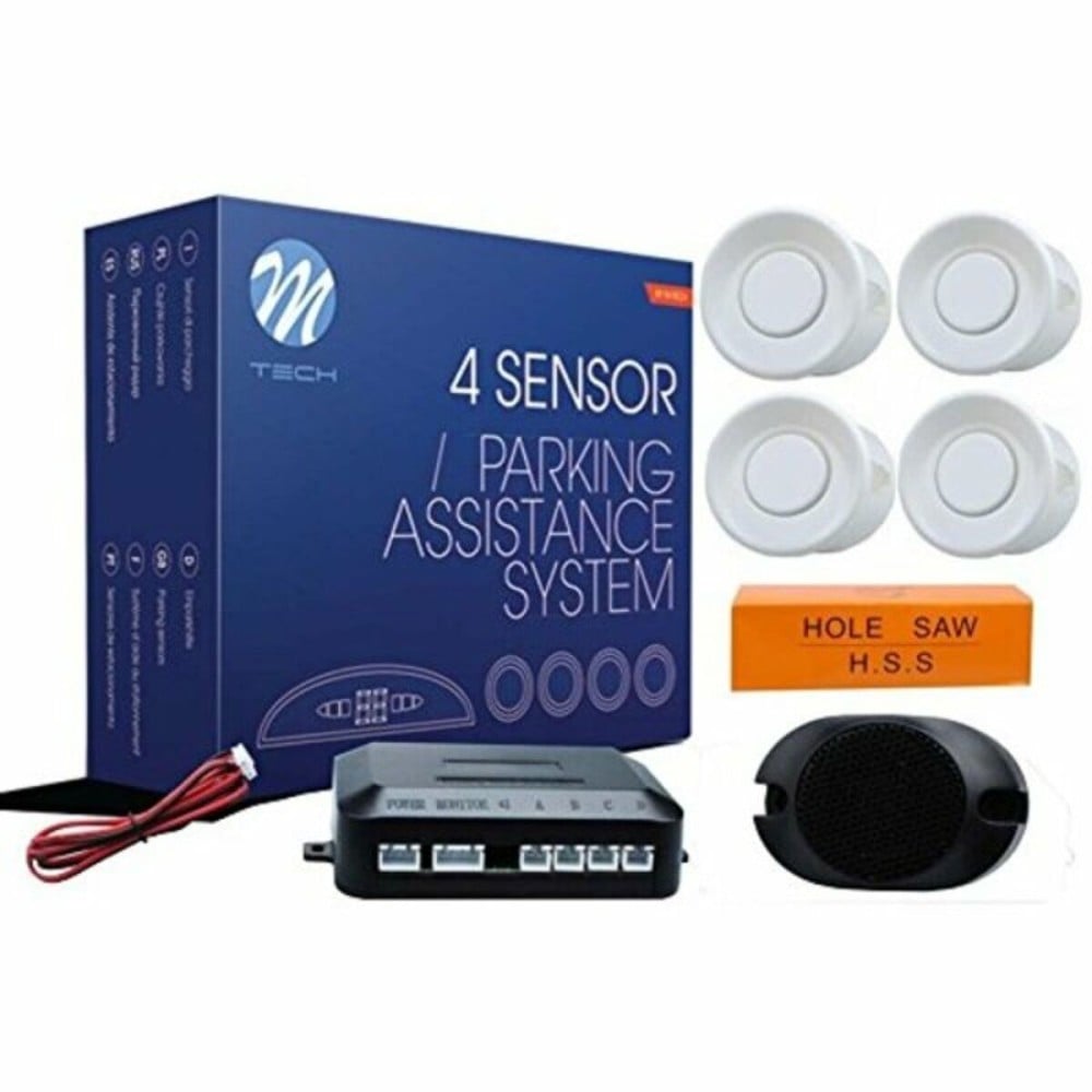Parking Sensor M-Tech CP7W White 4 pcs 0,3 - 3 m