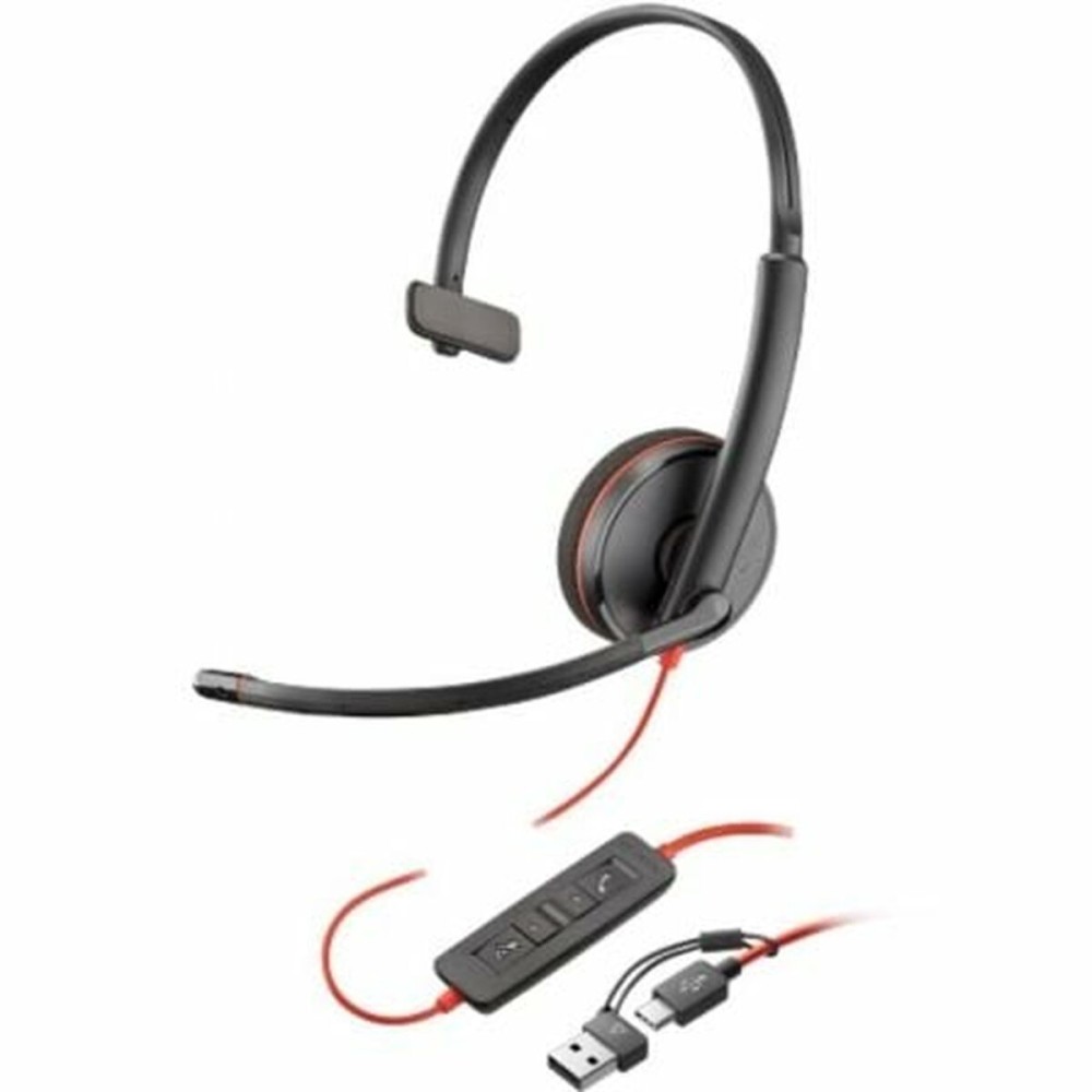 Headphones with Microphone Poly 8X214A6 Black