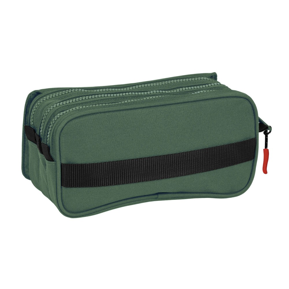 Dreifaches Mehrzweck-Etui Munich Verde grün (21,5 x 10 x 8 cm)