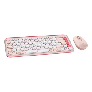 Tastatur mit Maus Logitech POP ICON Spanisch QWERTY Rosa