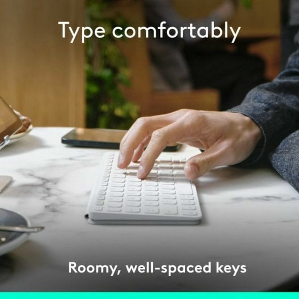 Bluetooth-Tastatur Logitech 920-013011 Qwerty Spanisch Grau Weiß/Grau