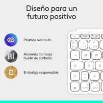 Bluetooth Keyboard Logitech 920-013011 Spanish Qwerty Grey White/Grey