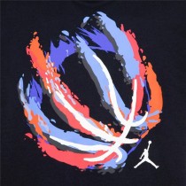 Child's Short Sleeve T-Shirt Jordan Jdb Bball Fire Ss Black