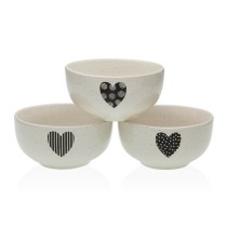 Bowl Versa NATHALIE Stoneware 13 x 6,4 x 13 cm Heart