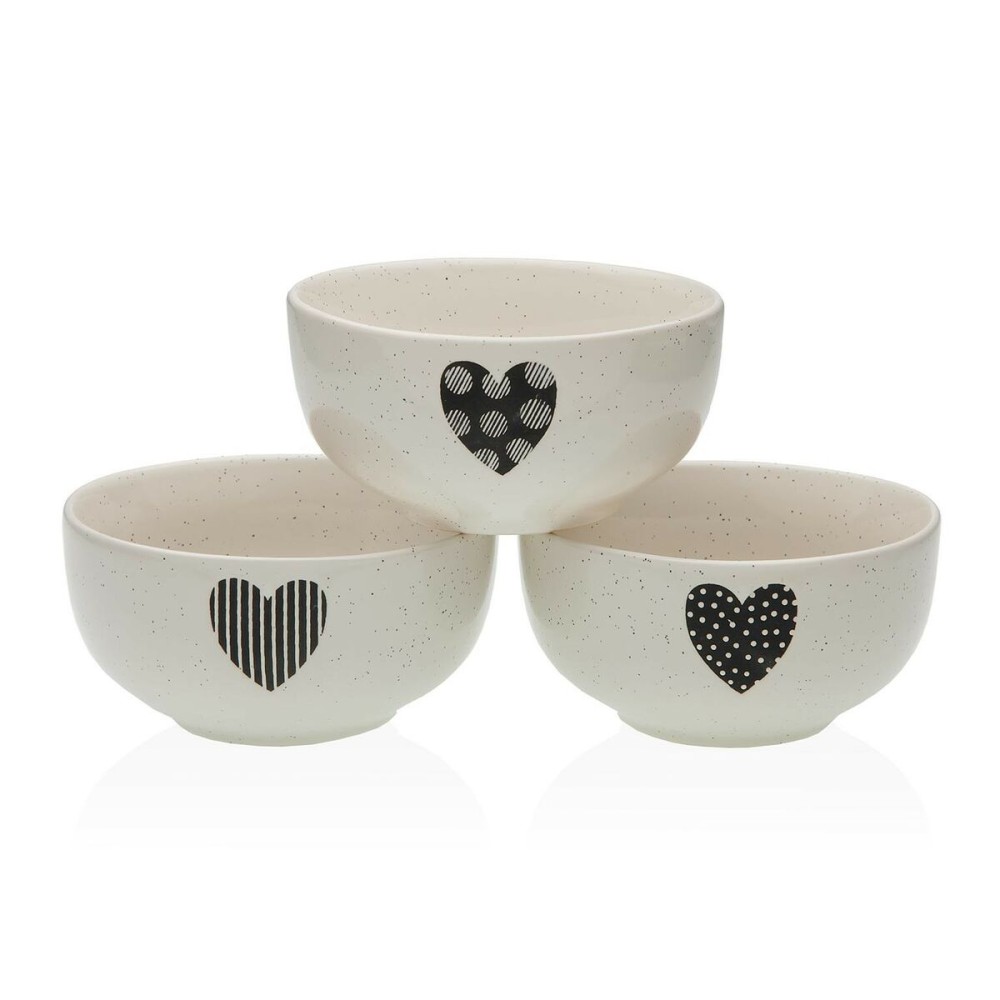 Bowl Versa NATHALIE Stoneware 13 x 6,4 x 13 cm Heart