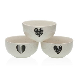 Bowl Versa NATHALIE Stoneware 13 x 6,4 x 13 cm Heart