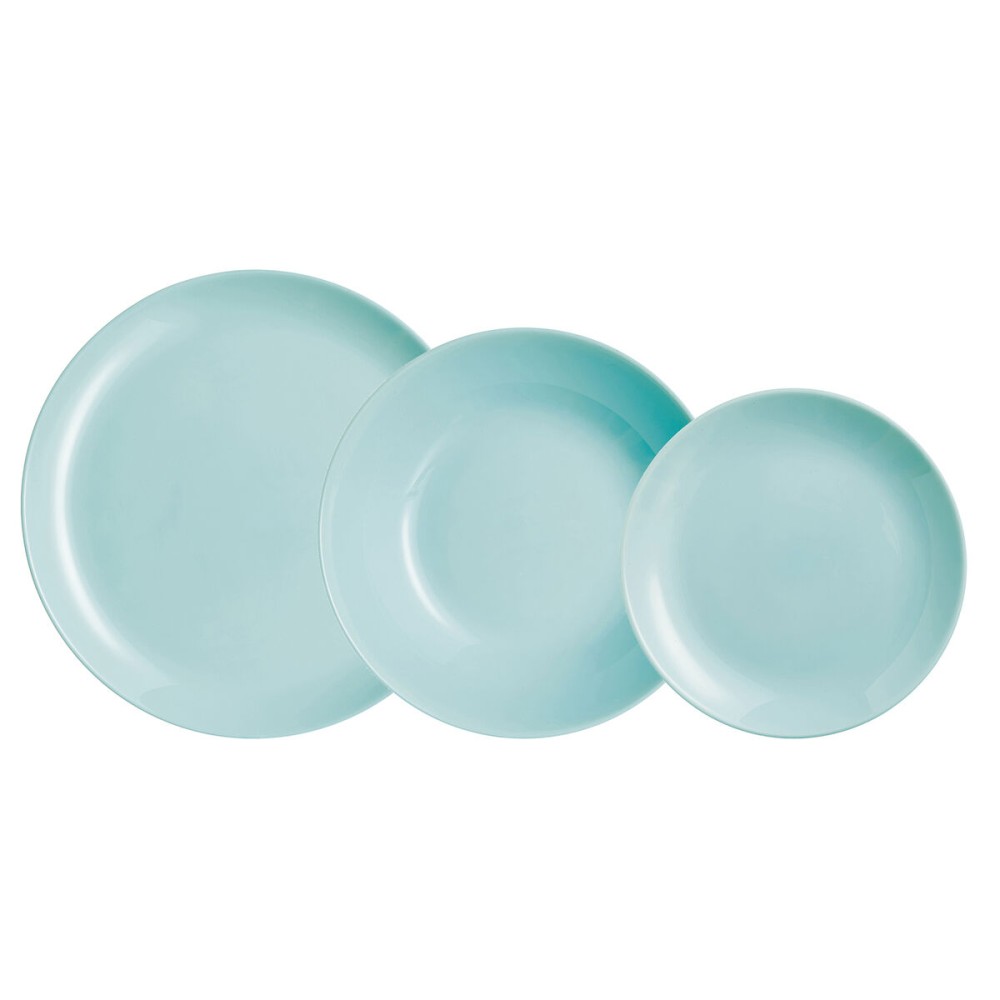 Tableware Luminarc Diwali Turquesa Turquoise Glass 18 Pieces