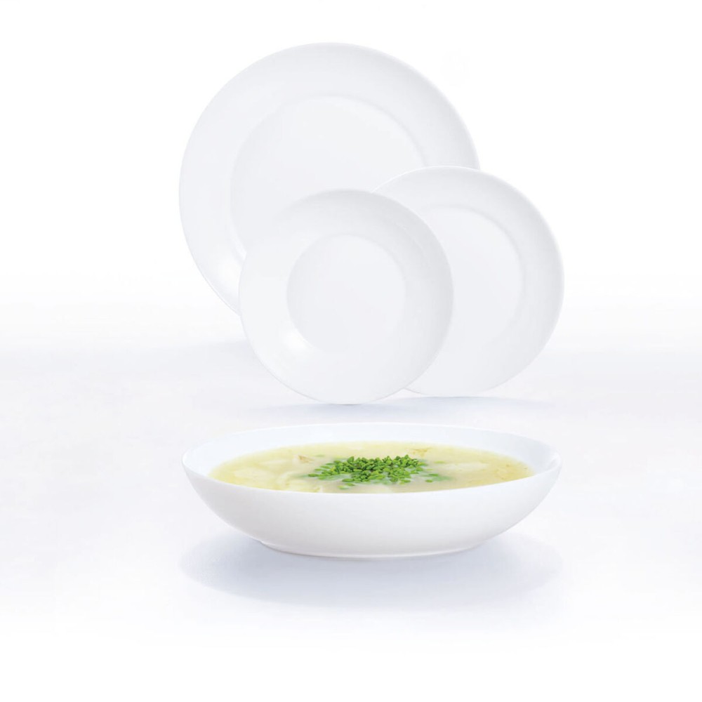 Geschirr Luminarc Apy Weiß Glas 18 Stücke