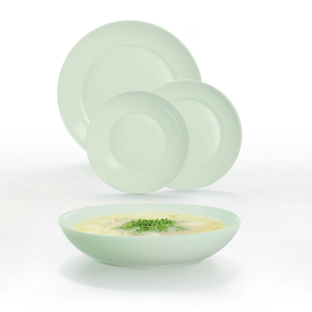 Geschirr Luminarc Apy Paradise Verde grün Glas 18 Stücke