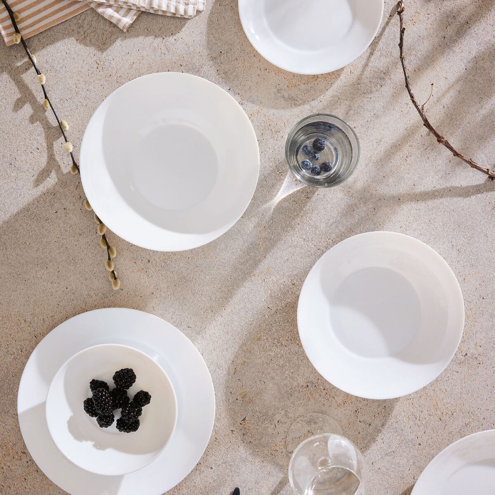 Tableware Luminarc Apy White Glass 18 Pieces
