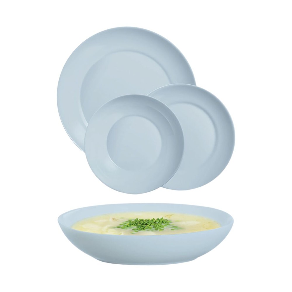 Assiettes Luminarc Apy Paradise Azul Bleu verre 18 Pièces