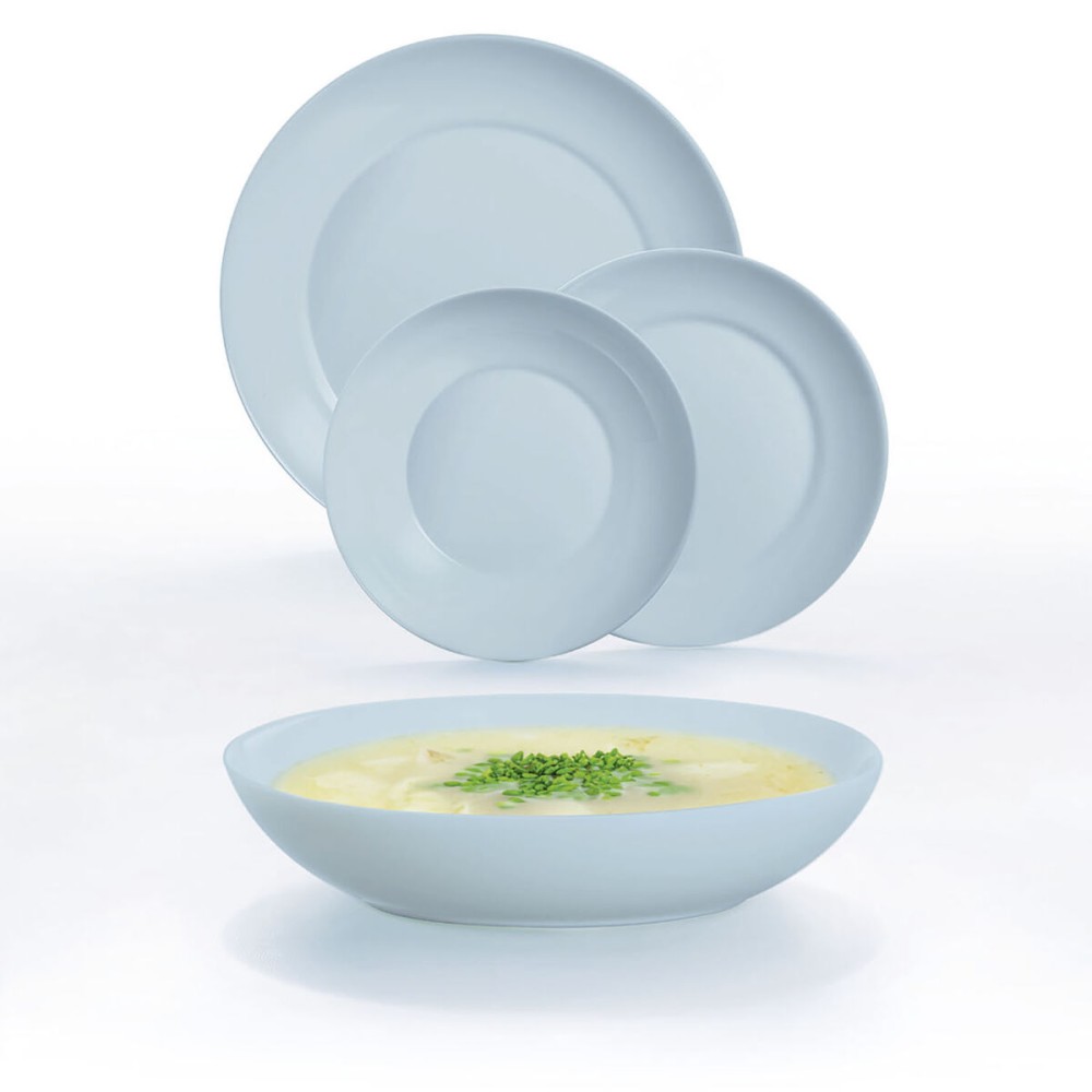 Assiettes Luminarc Apy Paradise Azul Bleu verre 18 Pièces