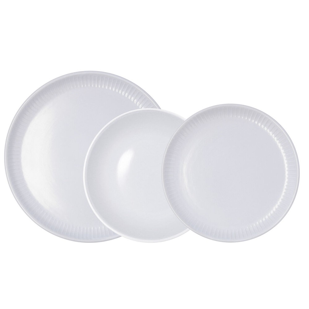 Tableware Bidasoa Moana Grey Ceramic 12 Pieces