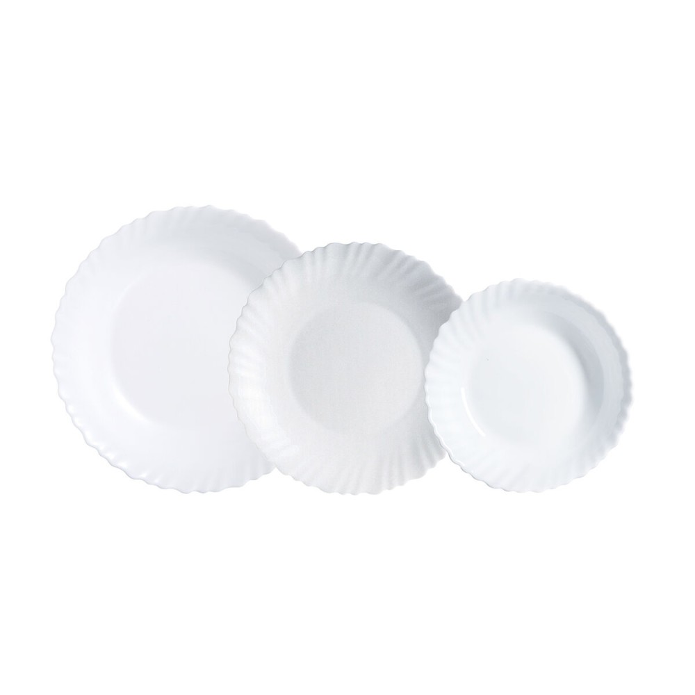 Geschirr Luminarc Feston Weiß Glas 18 Stücke