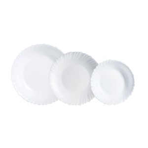 Geschirr Luminarc Feston Weiß Glas 18 Stücke