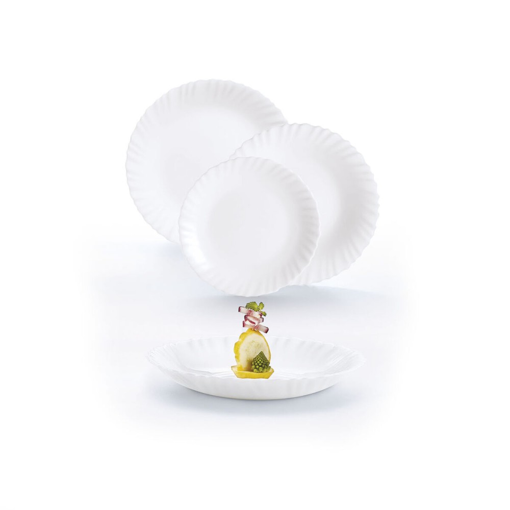 Tableware Luminarc Feston White Glass 18 Pieces