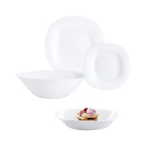 Geschirr Luminarc Carine Blanco Weiß Glas 19 Stücke