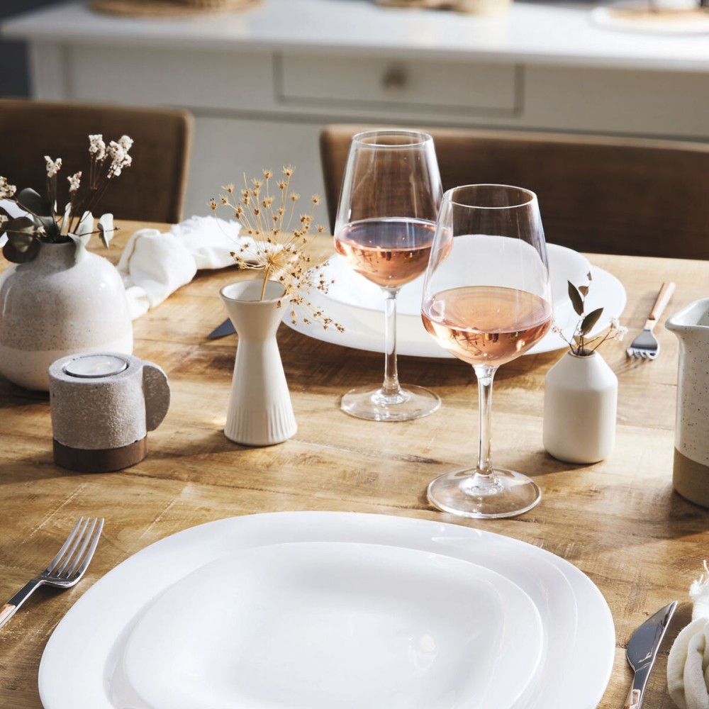 Geschirr Luminarc Carine Blanco Weiß Glas 19 Stücke