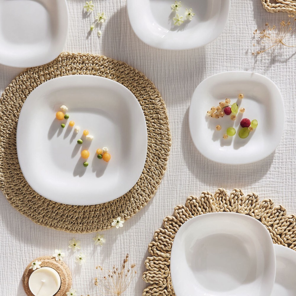 Geschirr Luminarc Carine Blanco Weiß Glas 19 Stücke