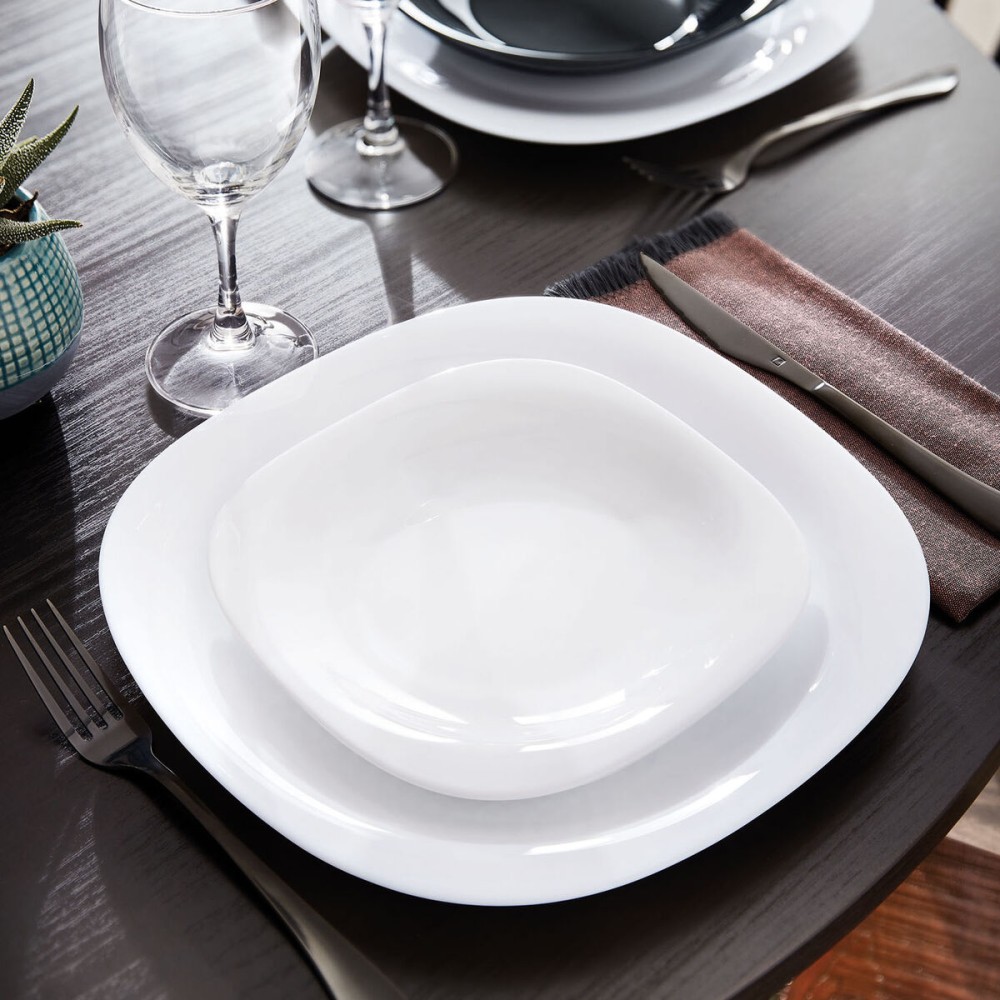 Geschirr Luminarc Carine Blanco Weiß Glas 19 Stücke