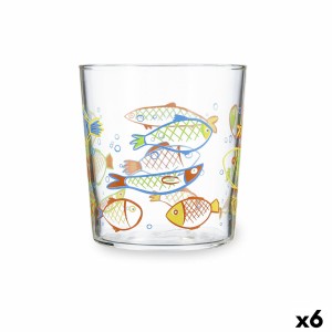 Wasserglas Luminarc Peces Bunt Glas Fische 360 ml (6 Stück)