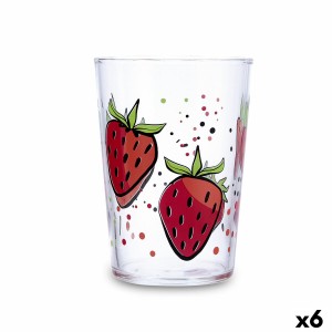 Wasserglas Luminarc Fresas Bunt Glas Erdbeeren 500 ml (6 Stück)