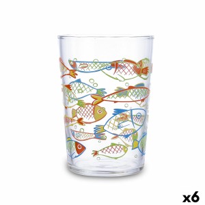 Wasserglas Luminarc Peces Bunt Glas Fische 500 ml (6 Stück)