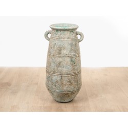 Floor vase Alexandra House Living Grey Ceramic 45 x 85 x 45 cm With handles