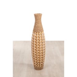 Vase de sol Alexandra House Living Marron PVC Fibre naturelle 28 x 100 x 28 cm