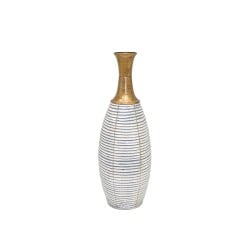 Bodenvase Alexandra House Living Weiß Gold Metall 20 x 62 x 20 cm