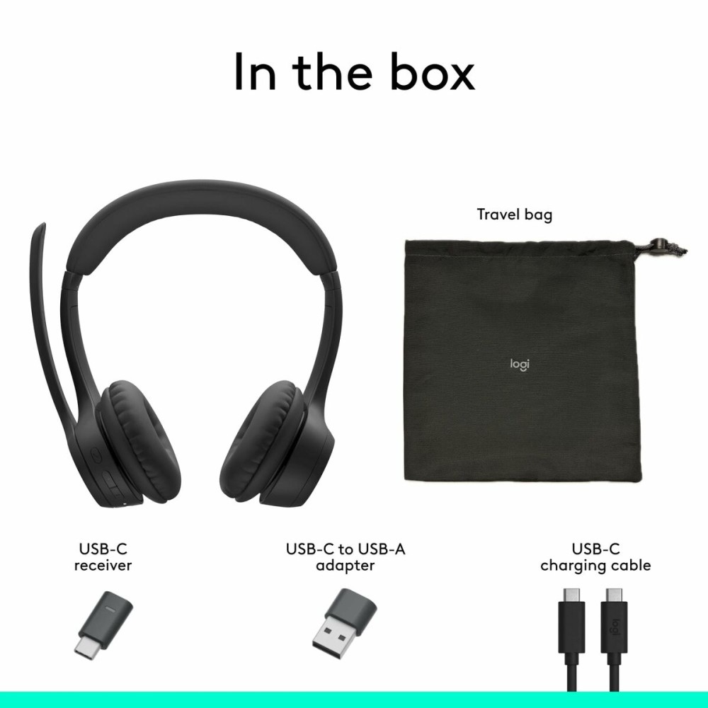 Drahtlose Kopfhörer Logitech Schwarz