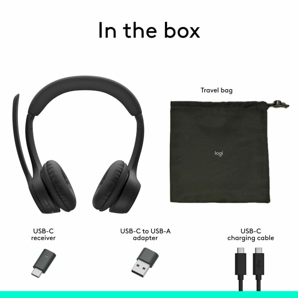 Drahtlose Kopfhörer Logitech Schwarz