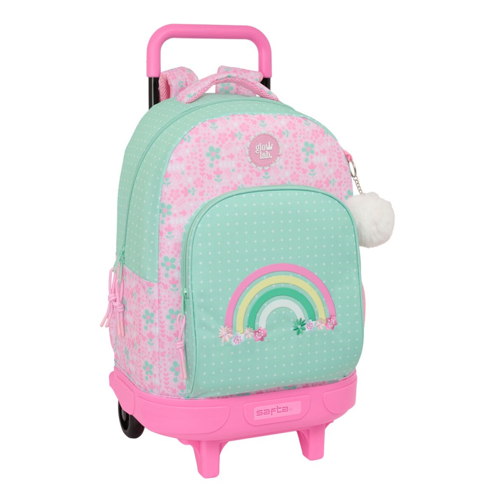 Cartable à roulettes Glow Lab Amazing Vert Rose 33 x 45 x 22 cm