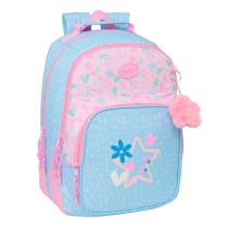 School Bag BlackFit8 Smile Blue Pink 32 x 42 x 15 cm
