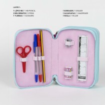 Triple Pencil Case Gabby's Dollhouse Pink 12,5 x 6,5 x 19,5 cm