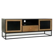 TV-Möbel DKD Home Decor Schwarz Holz Metall Kristall (140 x 40 x 50 cm)