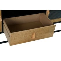 TV-Möbel DKD Home Decor Schwarz Holz Metall Kristall (140 x 40 x 50 cm)