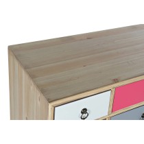 Schubladenschrank DKD Home Decor Weiß Bunt natürlich Marineblau Hellgrau Holz Holz MDF 80 x 35 x 82 cm