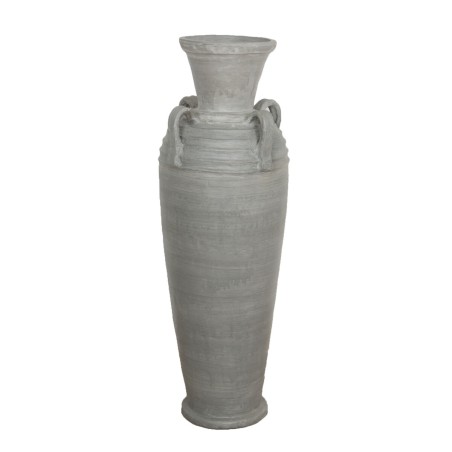 Vase de sol Alexandra House Living Gris Terre cuite 33 x 100 x 33 cm Avec des poignées