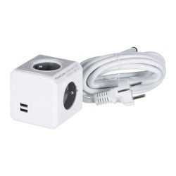 Bloc Cube Prises Allocacoc PowerCube Extended USB E(FR) (3 m)